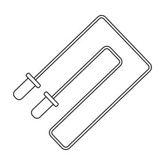 jump rope fitness symbol black and white