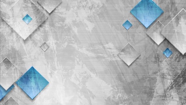Grey blue grunge wall texture and squares geometric motion design. Seamless looping. Video animation Ultra HD 4K 3840x2160