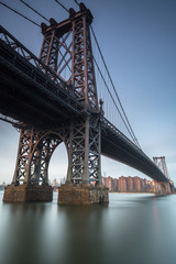 Williamsburg bridge at sunrise