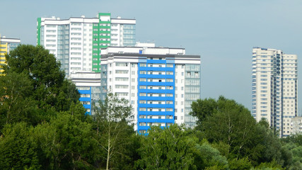 Residential buildings of the architecture of Novosibirsk