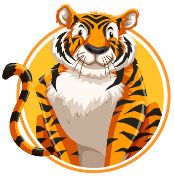 A wild tiger logo