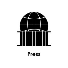 stand, world, press, global icon. One of business icons for websites, web design, mobile app