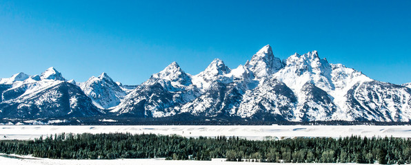 mountains in winter