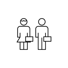 Businessman, businesswoman icon. Element of business people icon for mobile concept and web apps. Thin line Businessman, businesswoman icon can be used for web and mobile