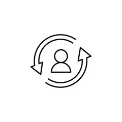 Human, arrow, career icon. Element of business people icon for mobile concept and web apps. Thin line Human, arrow, career icon can be used for web and mobile