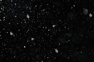 snow on a black background texture overlay bokeh highlights