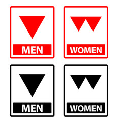 Vector Toilet signs stock vector, men and women icon set, flat designs
