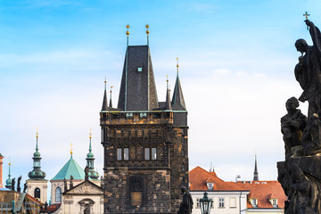 famous charles bridge of prague, czech reopublic