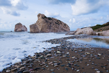 Beach and blue water. Travel photo 2018 december.