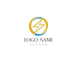 Lightning, electric power vector logo design element. Energy and thunder electricity 

symbol concept.