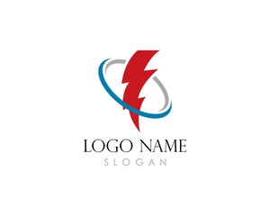 Lightning, electric power vector logo design element. Energy and thunder electricity 

symbol concept.