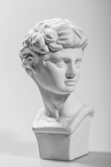 Ancient Athens sculpture，David sculpture, gray  background