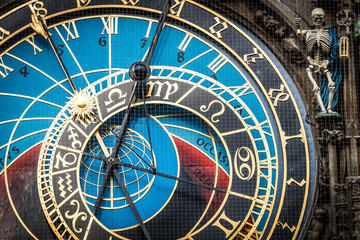 detail of astronomical clock of prague
