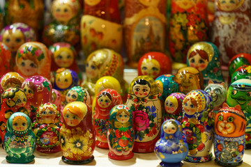 There is a big range of Matreshka-dolls (traditional Russian wooden toys) 