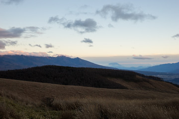 霧ヶ峰の夕焼け