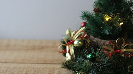 christmas tree and decorations
