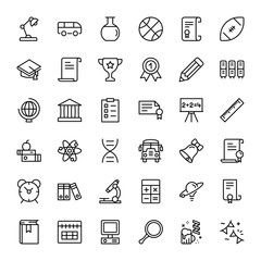 Graduation icon set. 