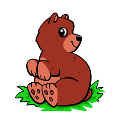 Cute bear brown cartoon