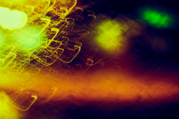 Abstract circular bokeh background of night light