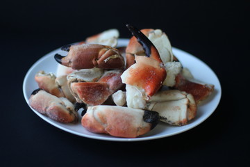 Crab Claws from Atlantic Coast  on plate