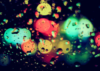 Abstract circular bokeh background of night light