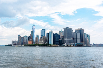 Fototapeta na wymiar Skyline of Downtown of Manhattan in New York