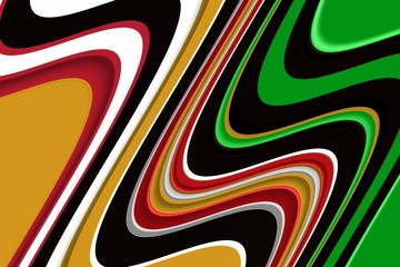 Red balck green golden lines, abstract lines in movement, background