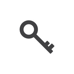 Key vector icon. filled flat sign for mobile concept and web design. Door key simple solid icon. Password symbol, logo illustration. Pixel perfect vector graphics
