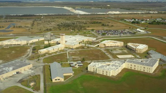 Aerial video Florida Department of Corrections prison reception