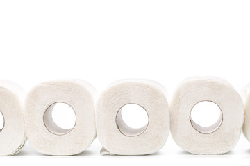 Roll Of Toilet Paper Isolated On White Background