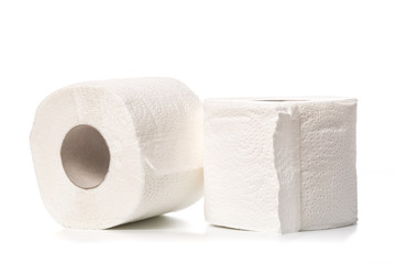 Roll Of Toilet Paper Isolated On White Background