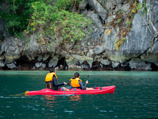 Kayakers at the Coron, Palawan