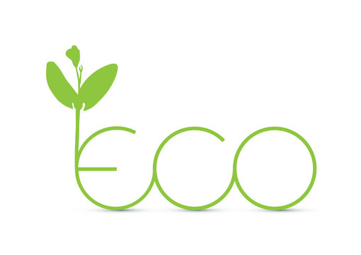 Green Eco sprout icon vector illustration