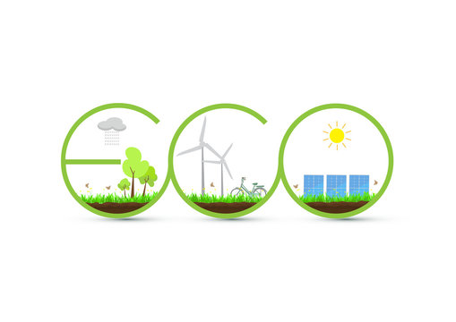 Green Eco environmental concept vector illustration