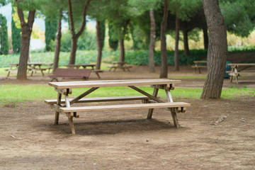 Obraz premium Picnic area in the park