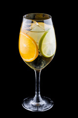 Original cocktails on a dark background.