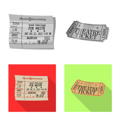 Naklejka premium Vector design of ticket and admission logo. Set of ticket and event vector icon for stock.