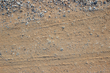 Dirt road gravel tracks