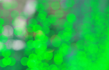 Abstract Green bokeh light background.