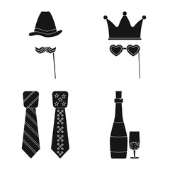 Vector design of party and birthday icon. Collection of party and celebration vector icon for stock.