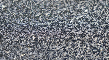 frost crystal as nature background in winter season