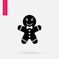 Christmas cookies icon, logo on white background