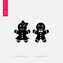 Christmas cookies icon, logo on white background