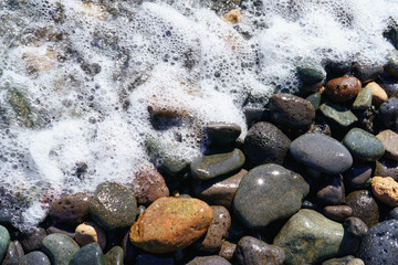 Textured stones at the beach