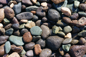 Textured stones at the beach