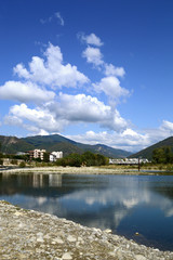 lake in the mountains at Lazarevskij, Sochi, Russia