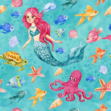 5,070 BEST Mermaid Watercolor IMAGES, STOCK PHOTOS & VECTORS | Adobe Stock