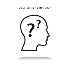 Confusion vector icon