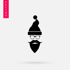 Santa hat icon, logo on white background