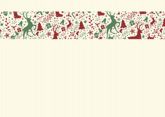Background with Christmas decorations. Vector.